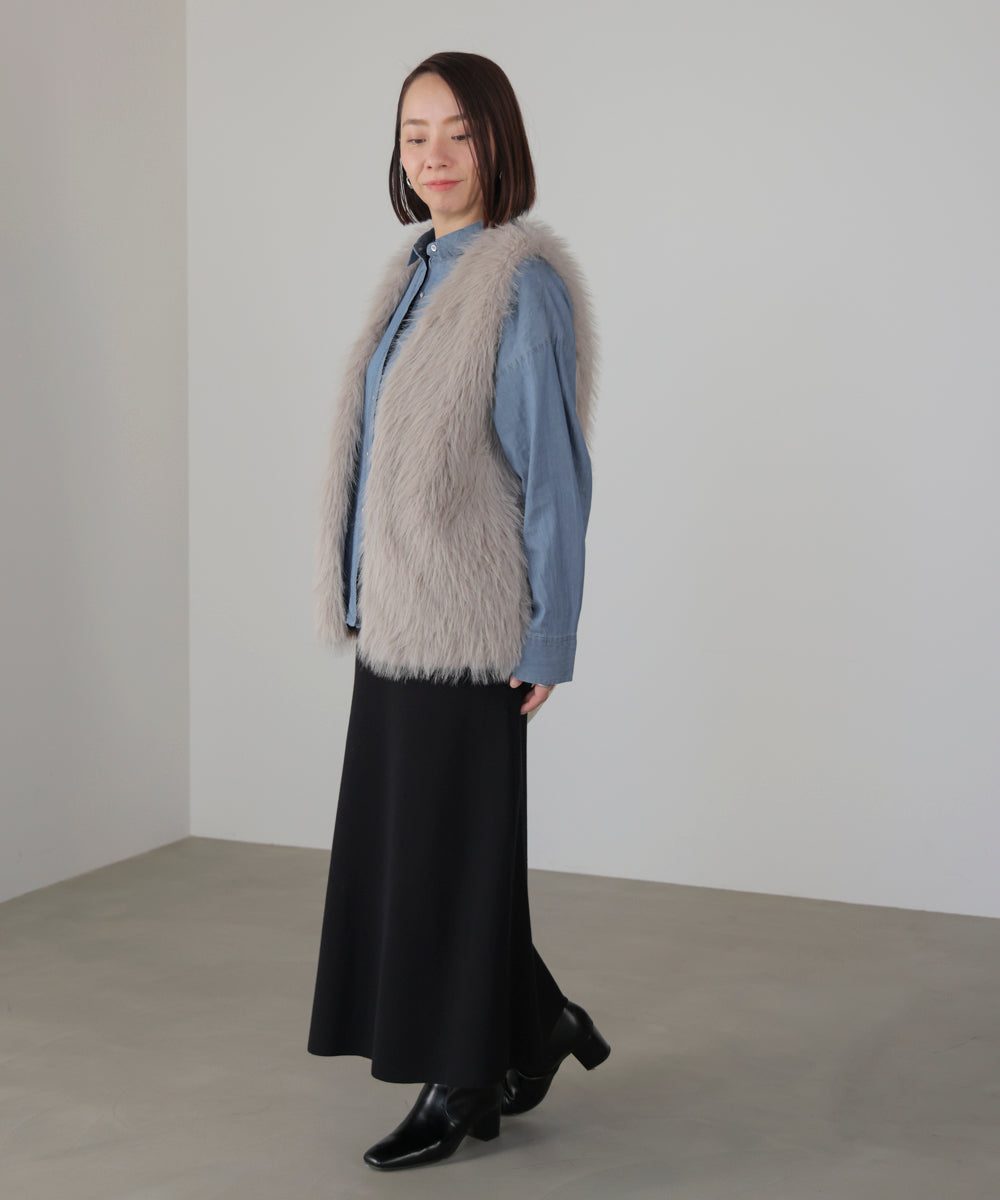 シアーデニム2WAYシャツ