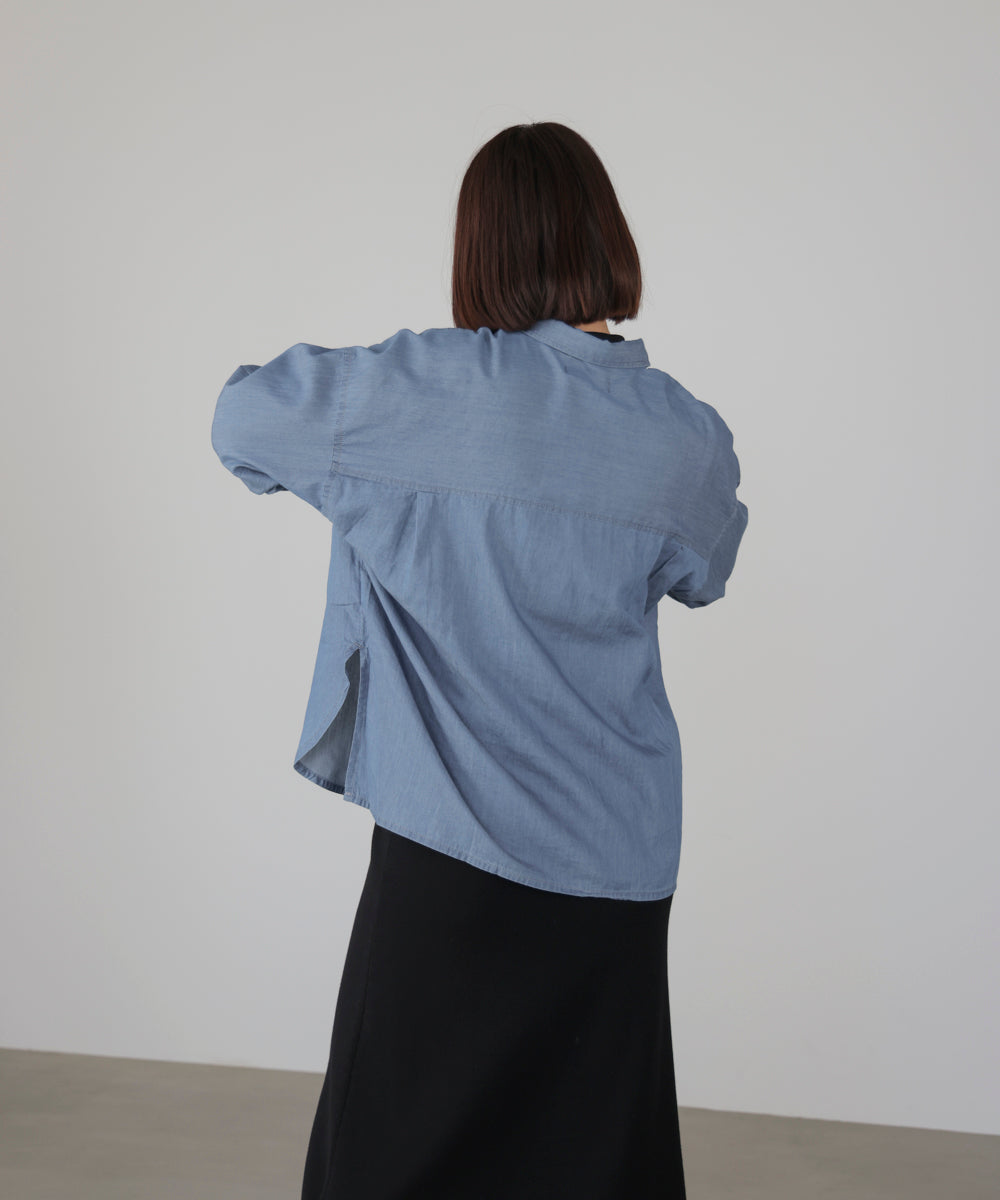 シアーデニム2WAYシャツ