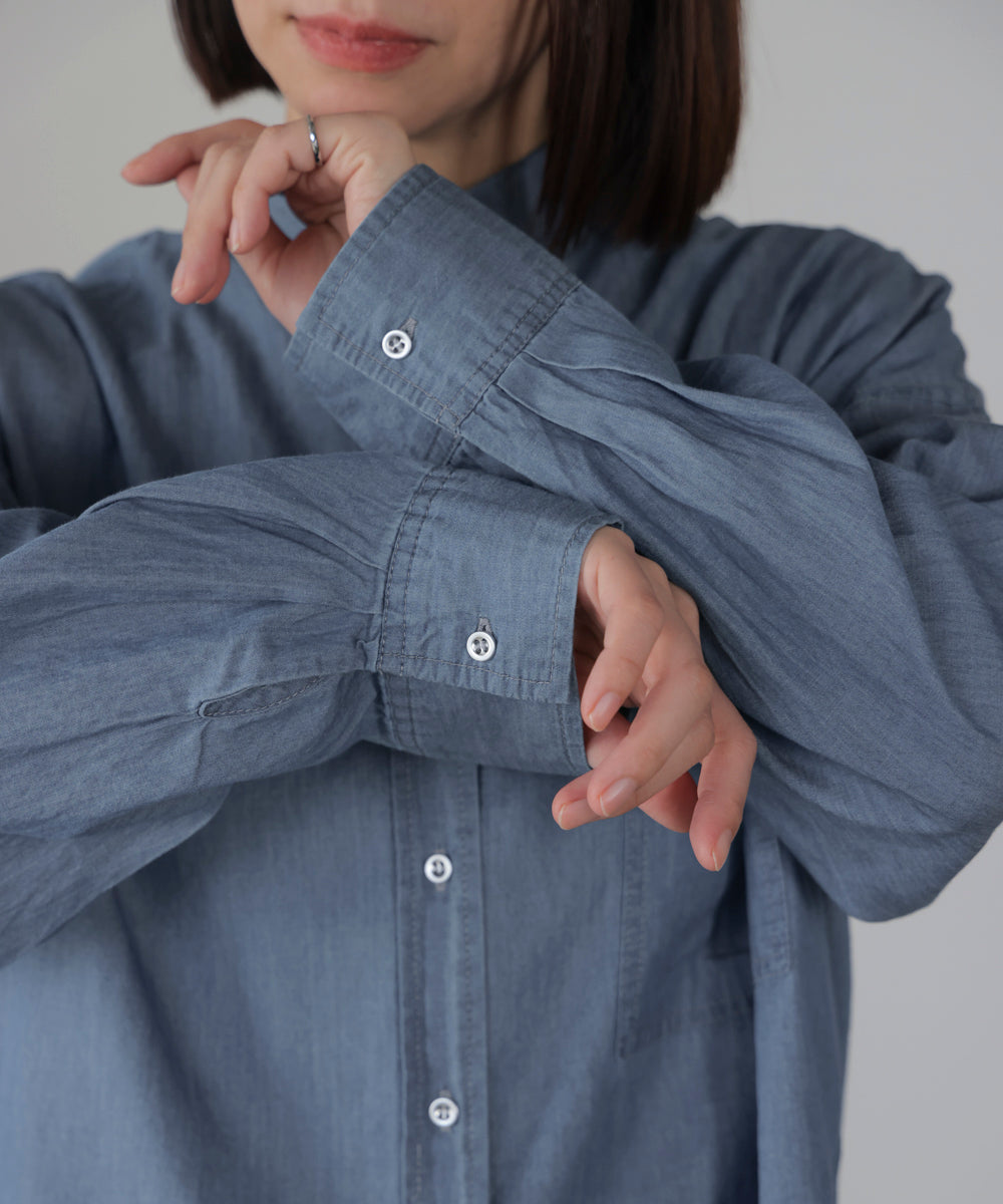 シアーデニム2WAYシャツ