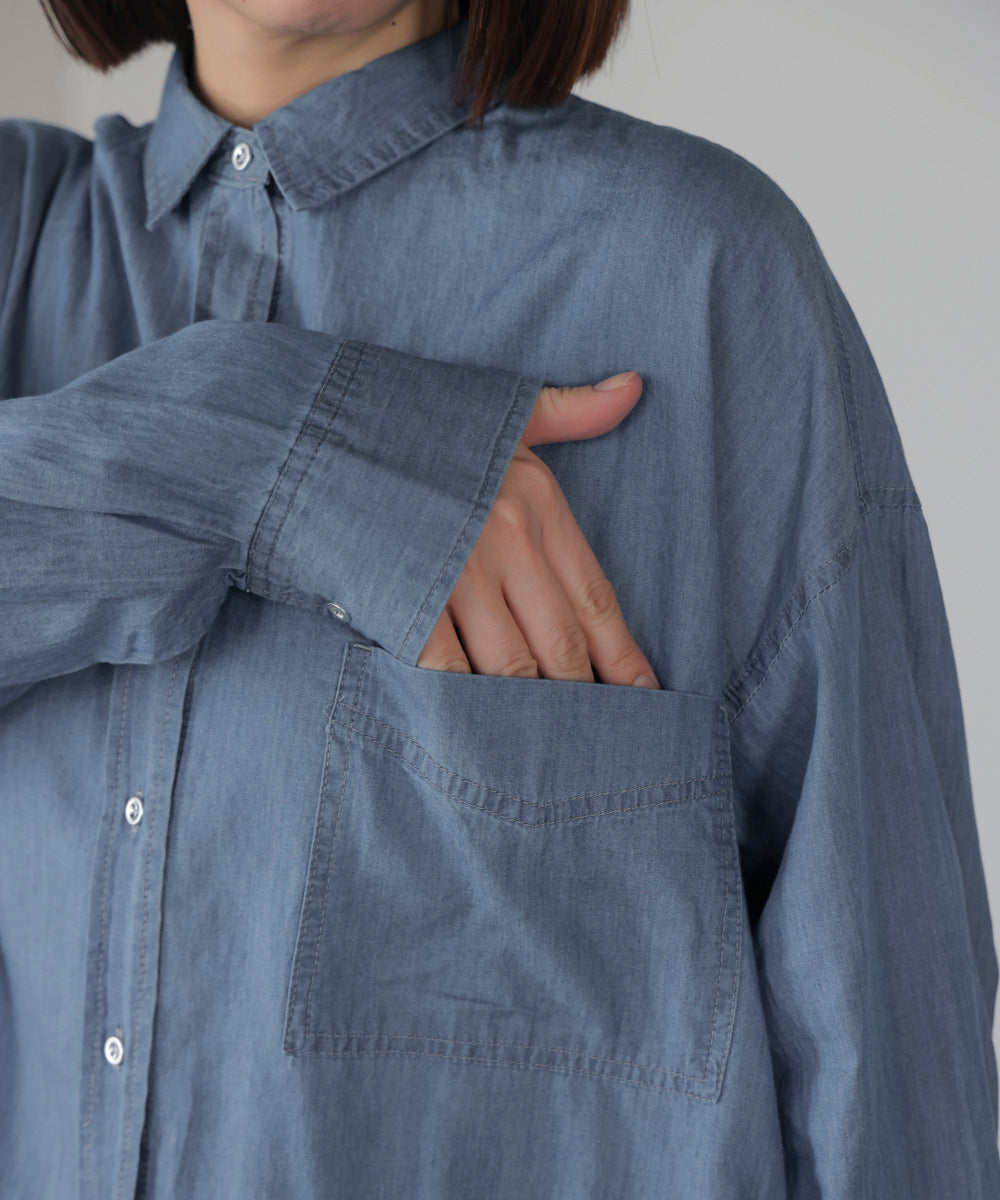 シアーデニム2WAYシャツ