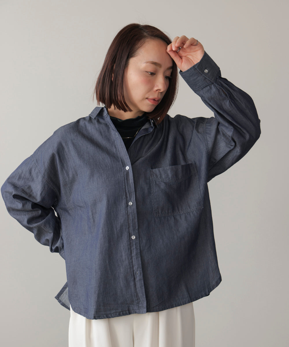 シアーデニム2WAYシャツ