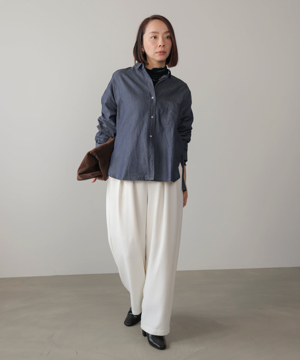 シアーデニム2WAYシャツ