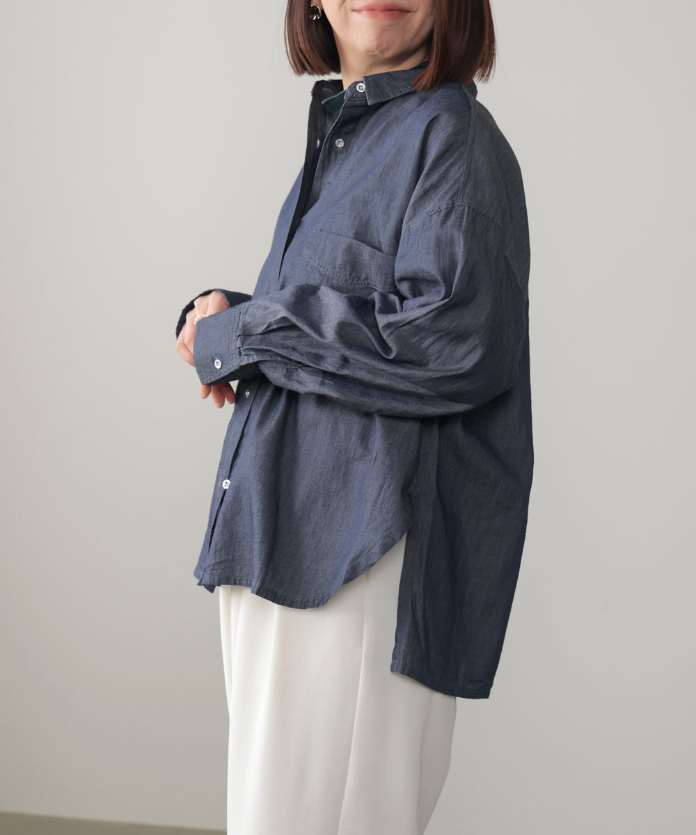 シアーデニム2WAYシャツ