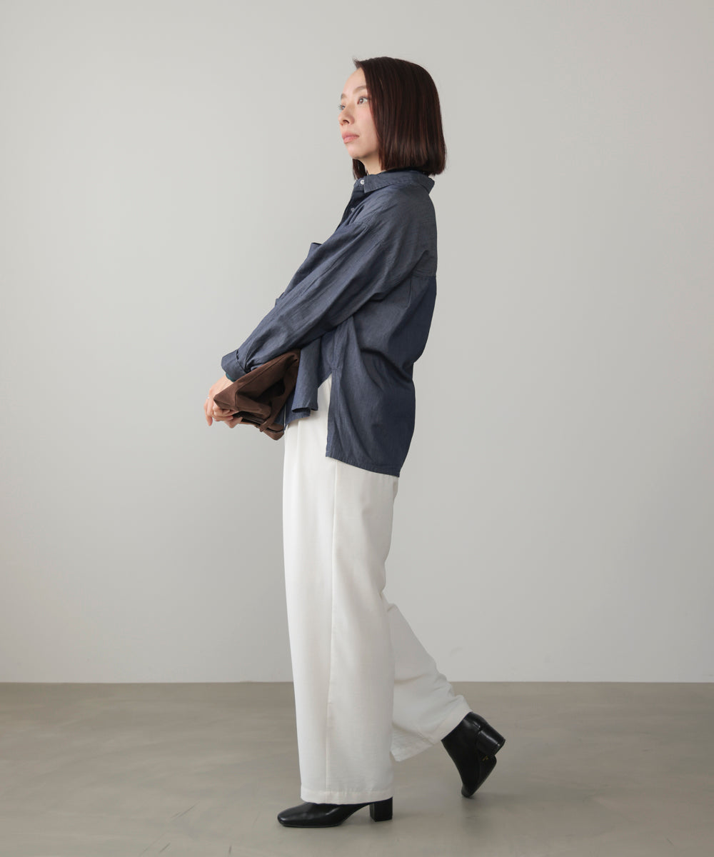 シアーデニム2WAYシャツ