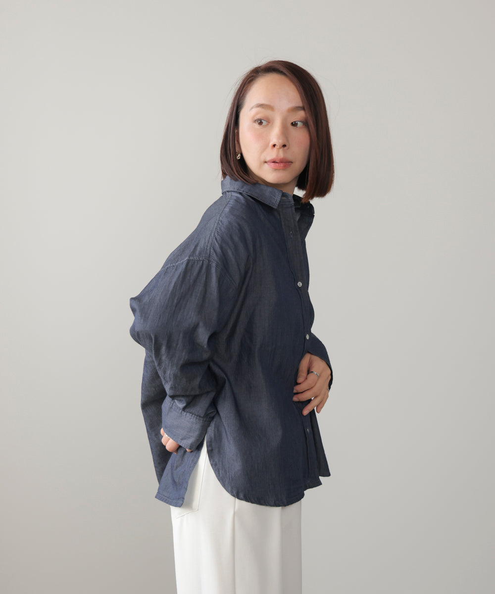 シアーデニム2WAYシャツ