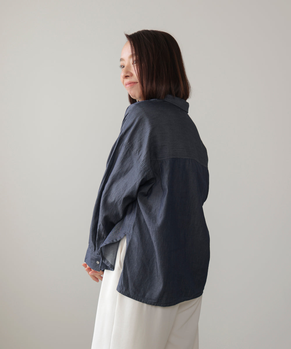 シアーデニム2WAYシャツ
