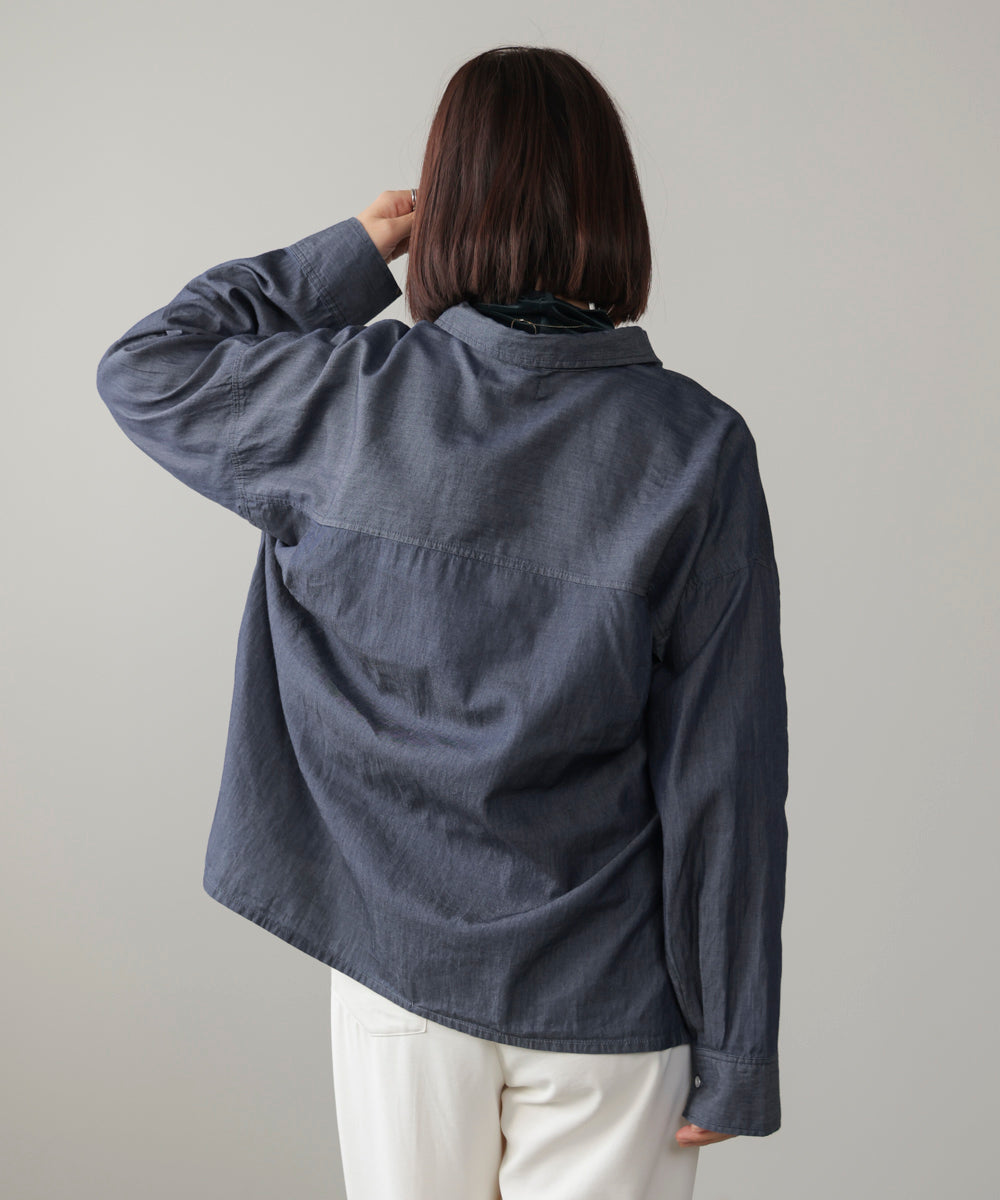 シアーデニム2WAYシャツ