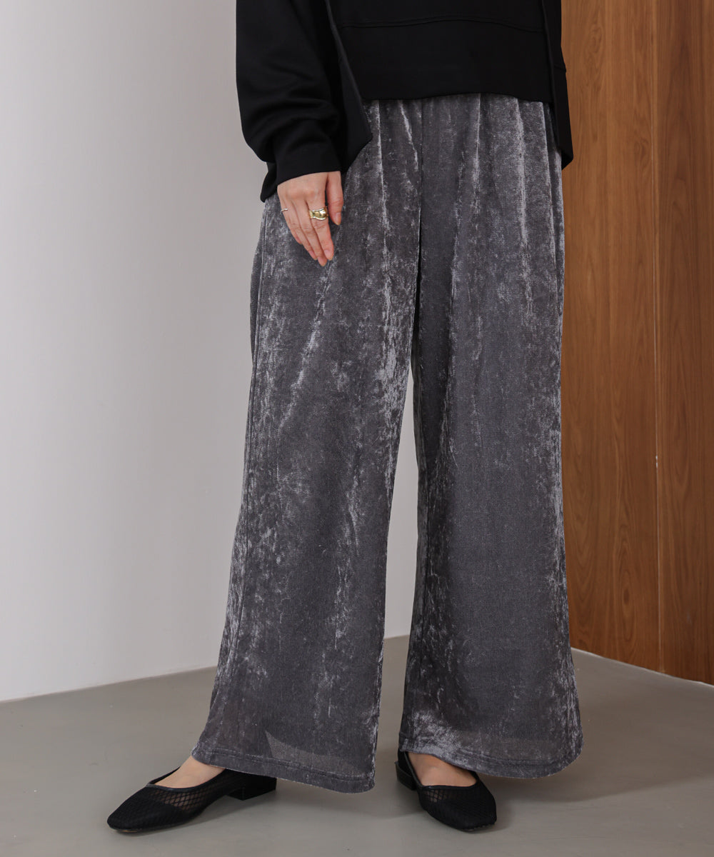 メッシュベロアイージーパンツ