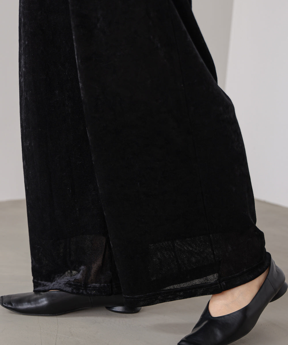 メッシュベロアイージーパンツ