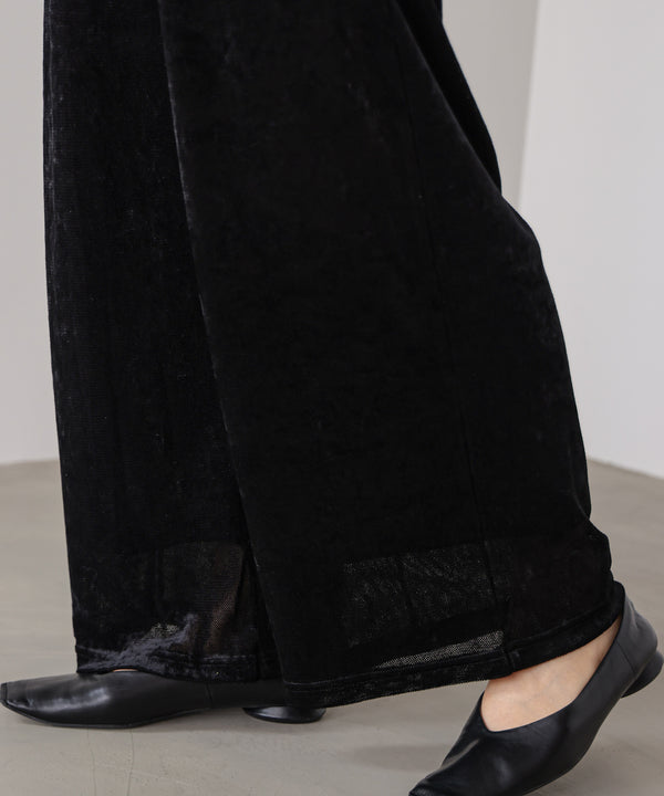 メッシュベロアイージーパンツ