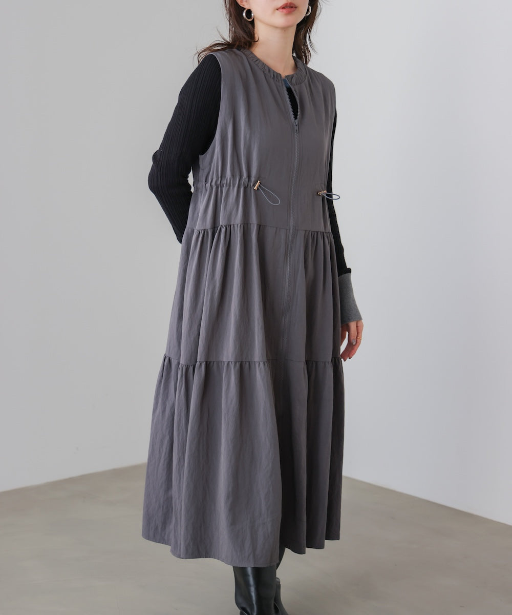 ティアードジレワンピース