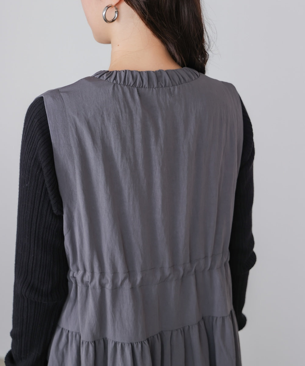 ティアードジレワンピース