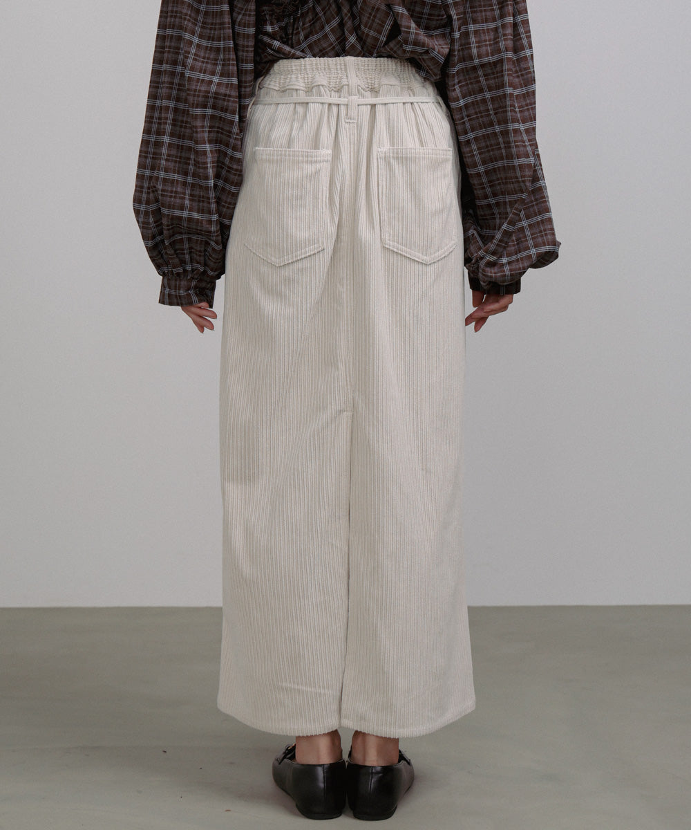 コーデュロイIラインスカート
