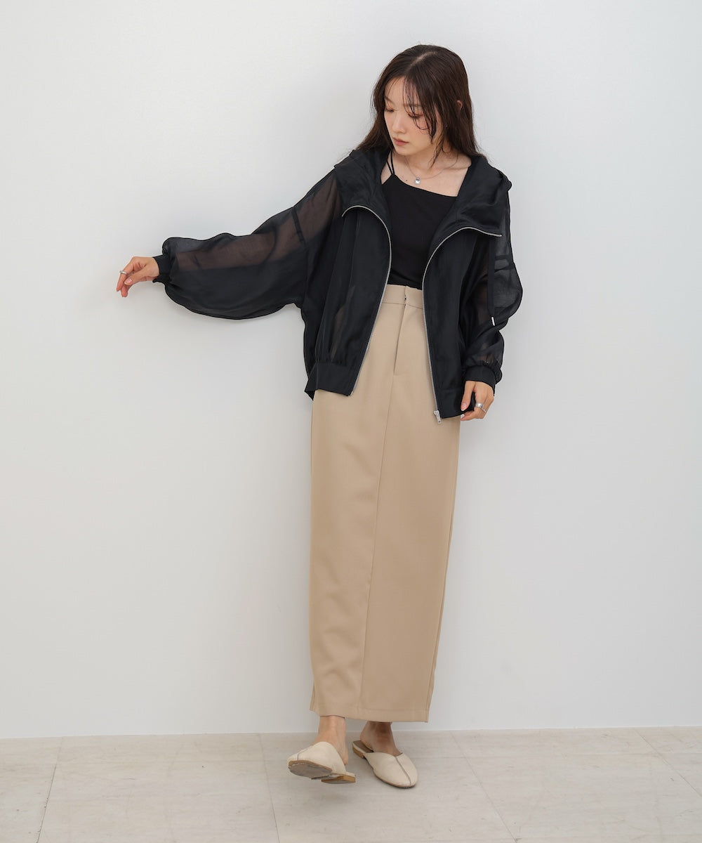 フード付きシアーパーカー