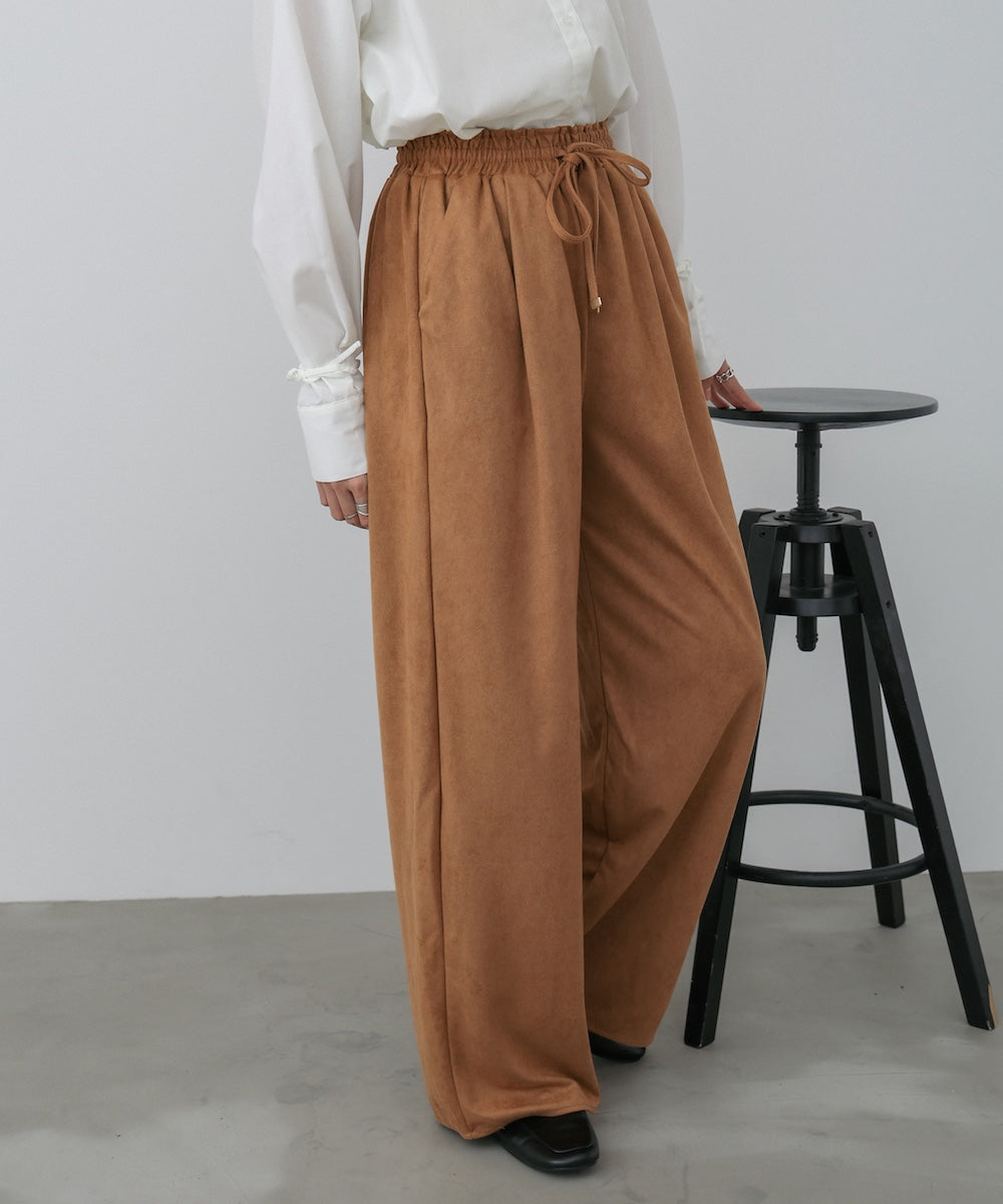 スエードライクイージーパンツ