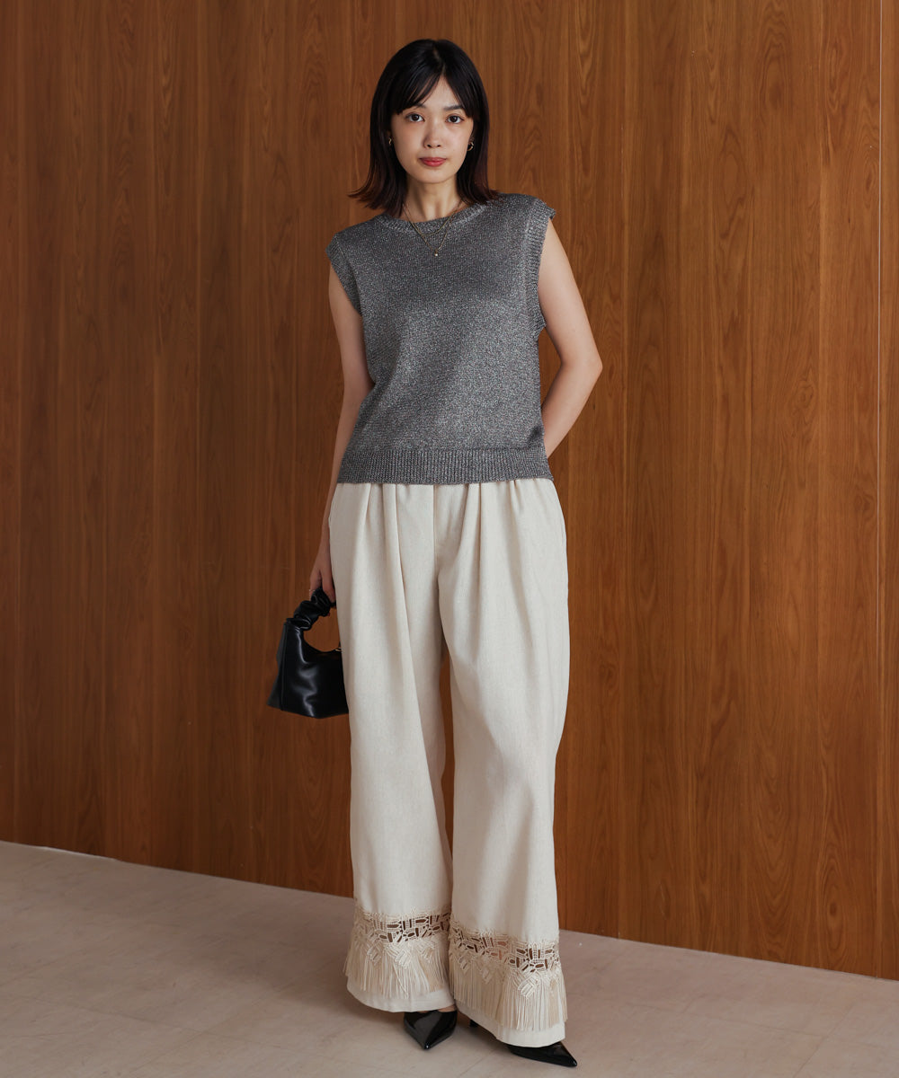 【WEB限定】ラメノースリーブニット