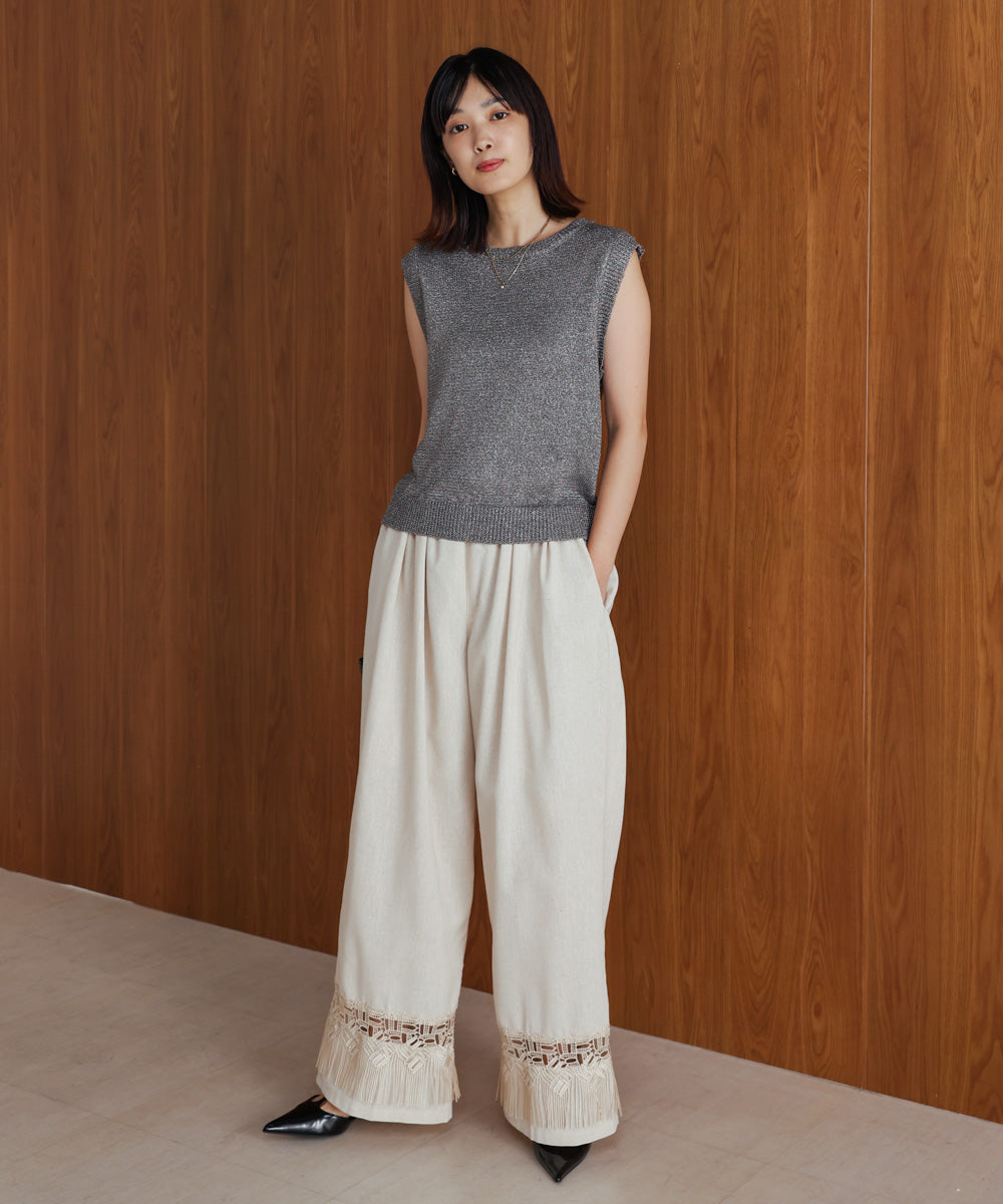 【WEB限定】ラメノースリーブニット