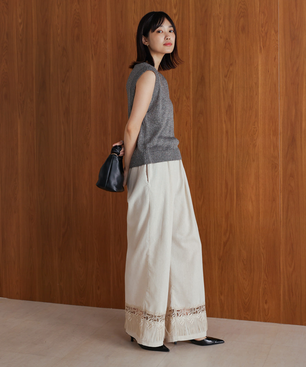 【WEB限定】ラメノースリーブニット