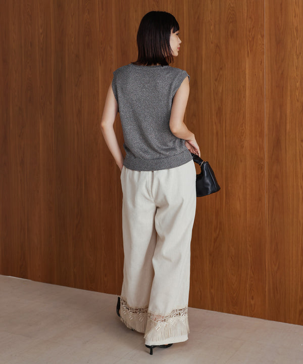 【WEB限定】ラメノースリーブニット