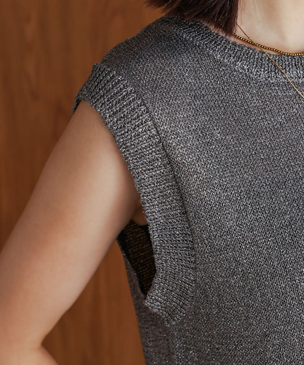 【WEB限定】ラメノースリーブニット