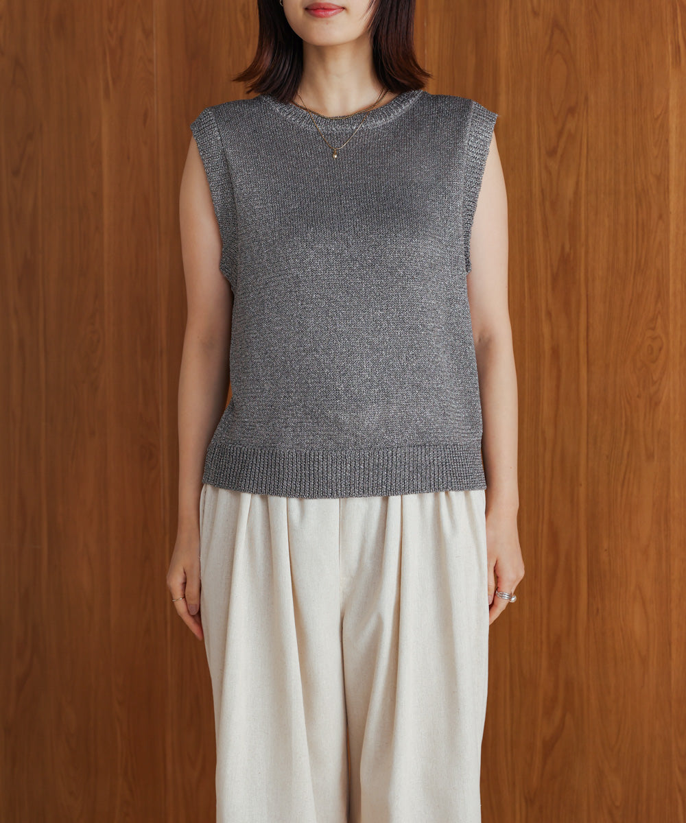 【WEB限定】ラメノースリーブニット