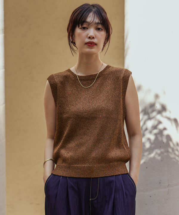 【WEB限定】ラメノースリーブニット