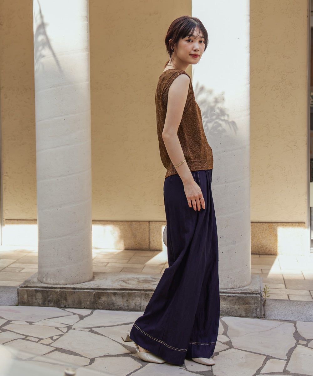 【WEB限定】ラメノースリーブニット