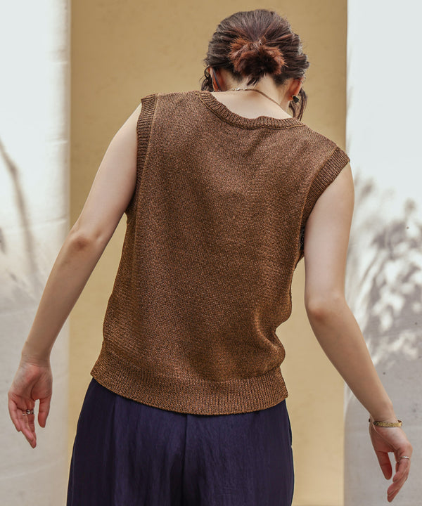 【WEB限定】ラメノースリーブニット