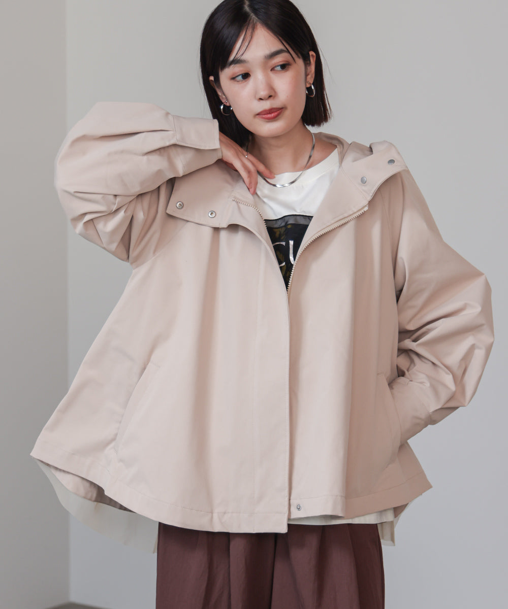 撥水加工バックチュールブルゾン