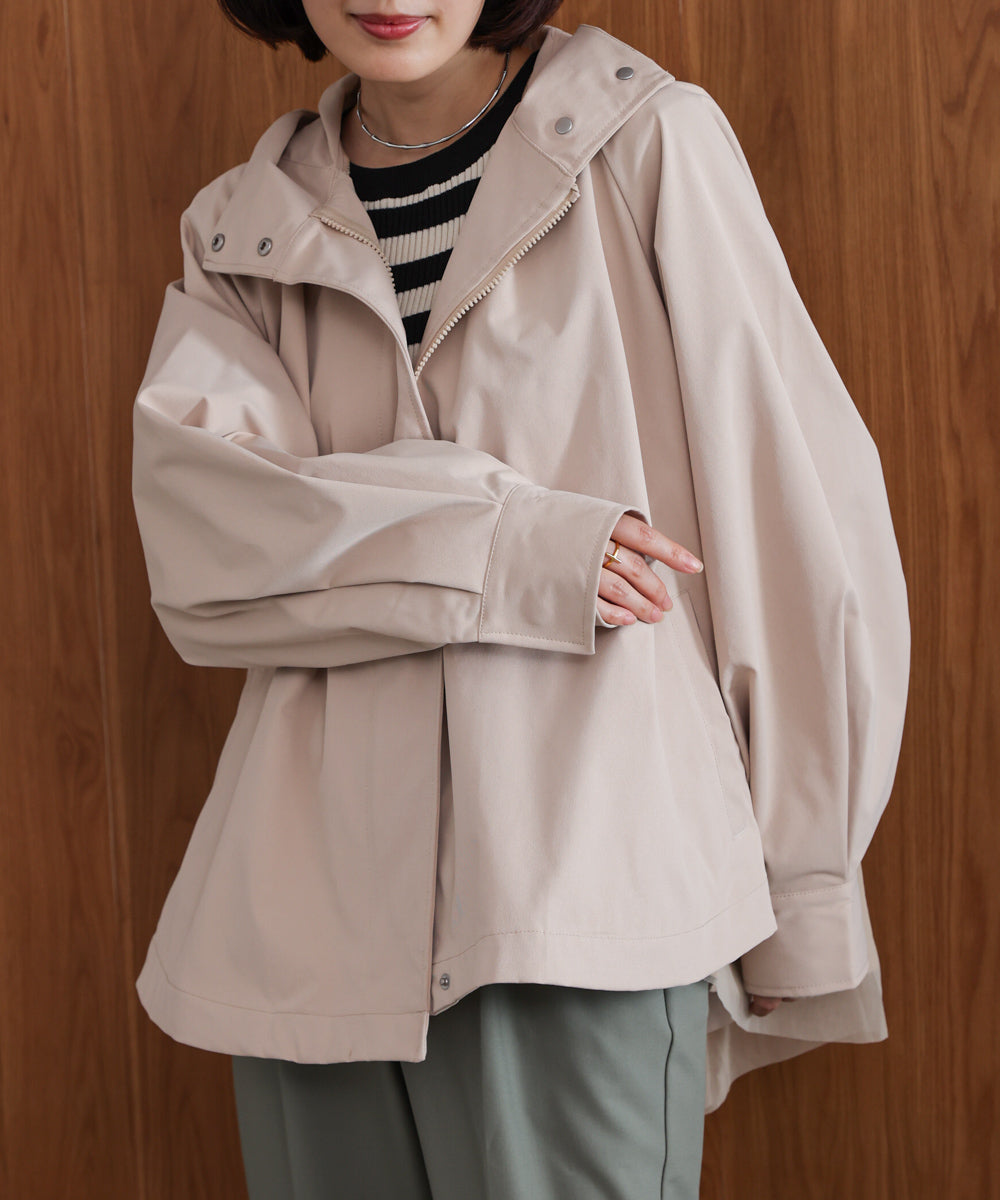 撥水加工バックチュールブルゾン