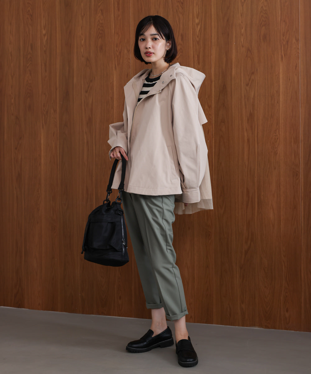 撥水加工バックチュールブルゾン