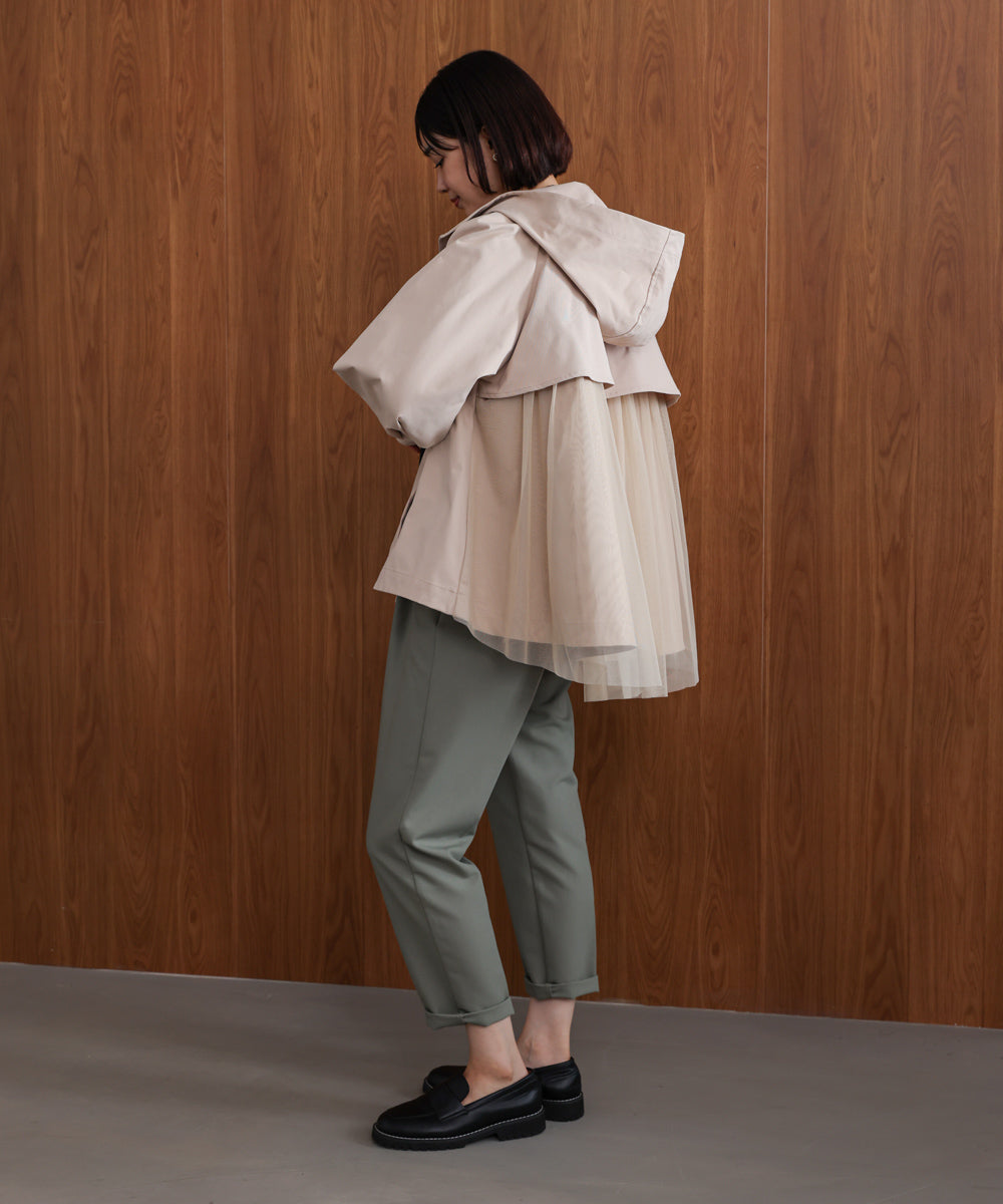 撥水加工バックチュールブルゾン