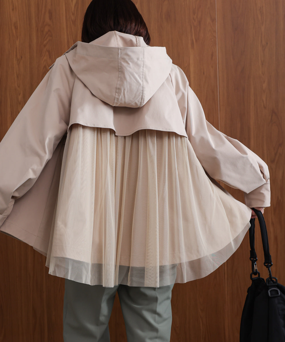 撥水加工バックチュールブルゾン