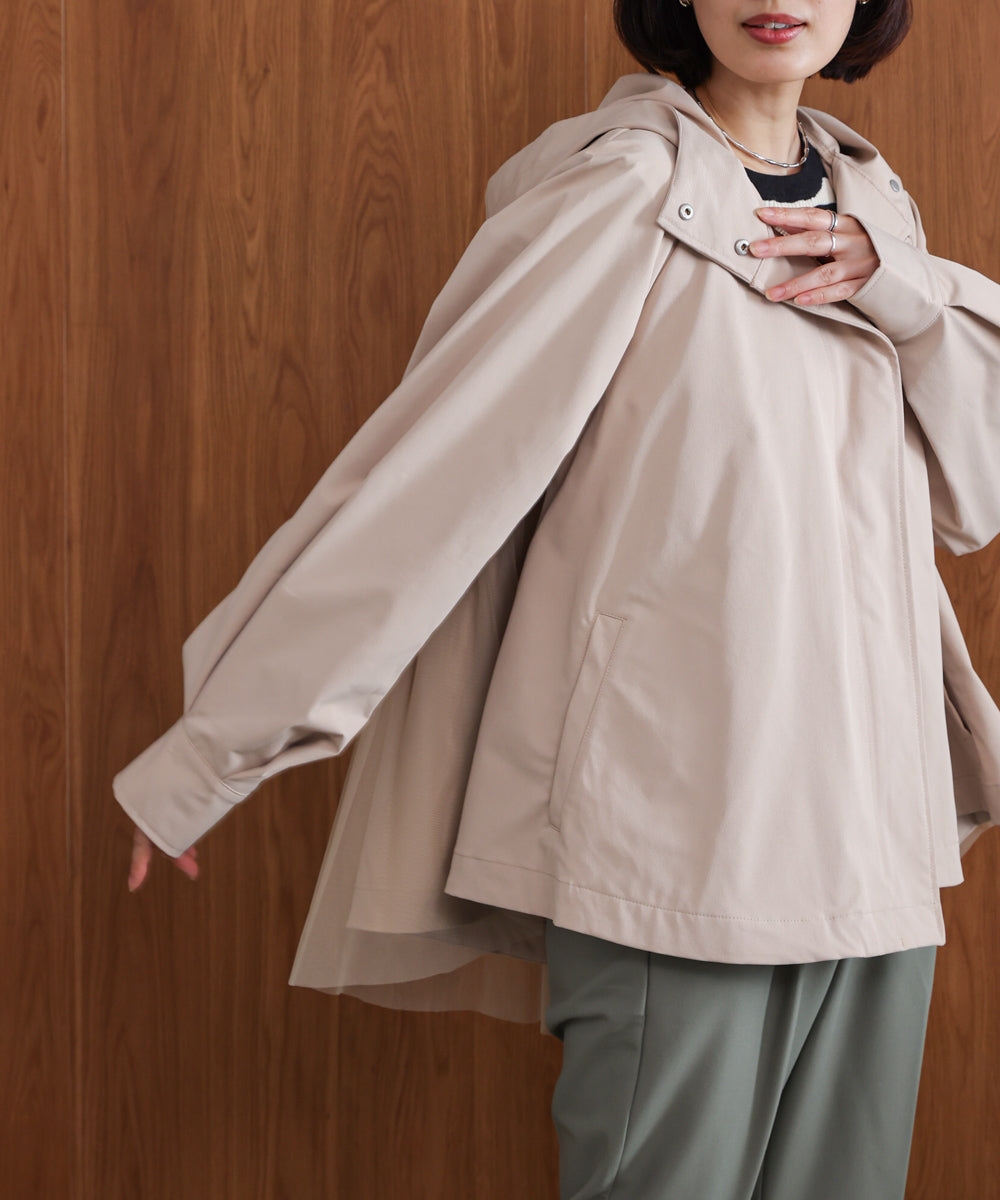 撥水加工バックチュールブルゾン