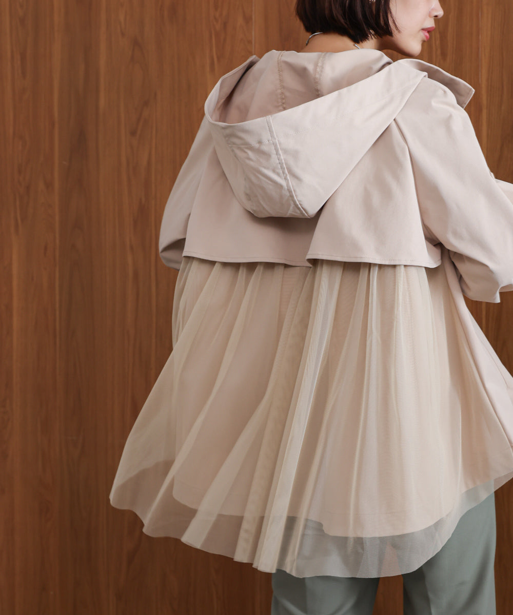 撥水加工バックチュールブルゾン