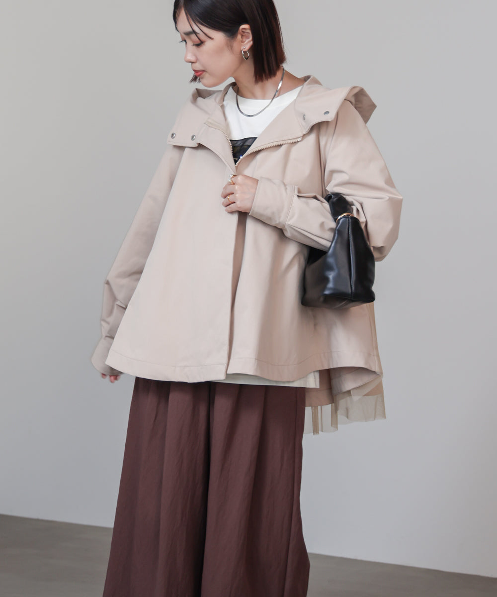 撥水加工バックチュールブルゾン