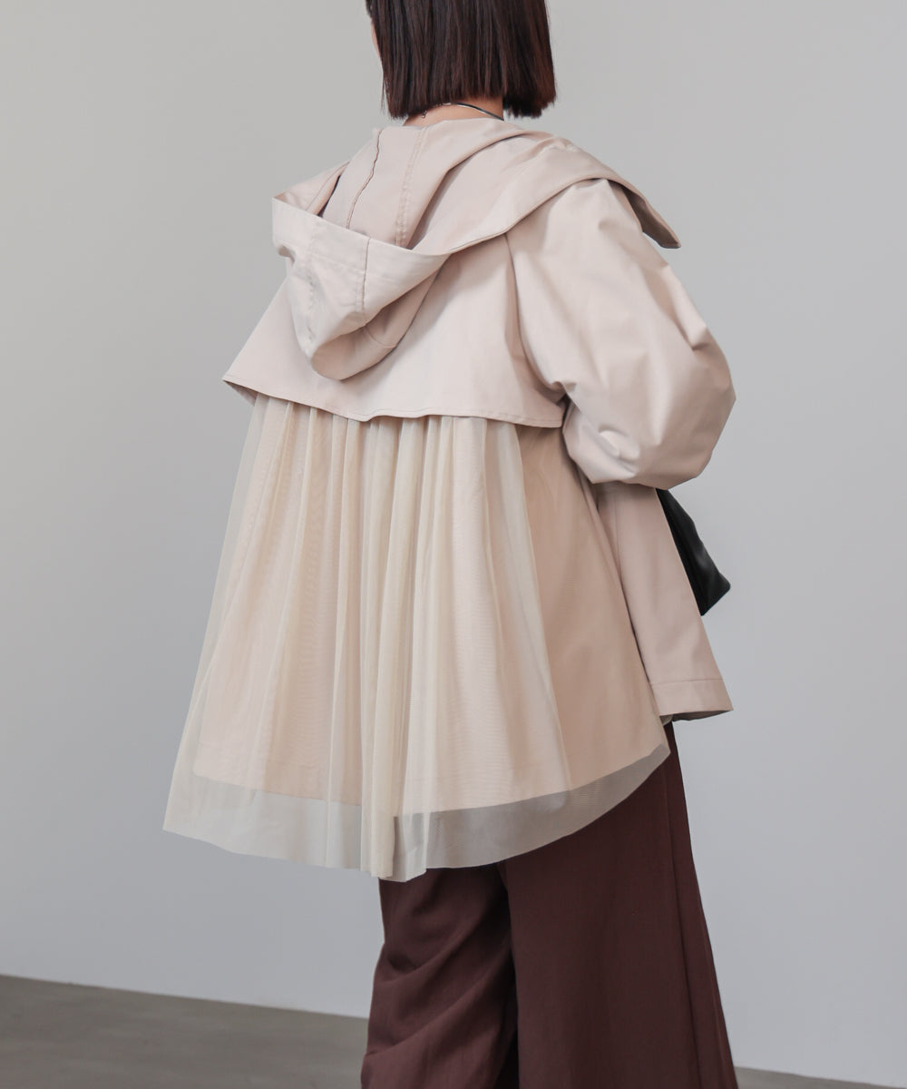 撥水加工バックチュールブルゾン