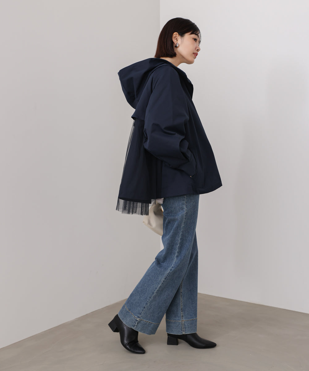 撥水加工バックチュールブルゾン