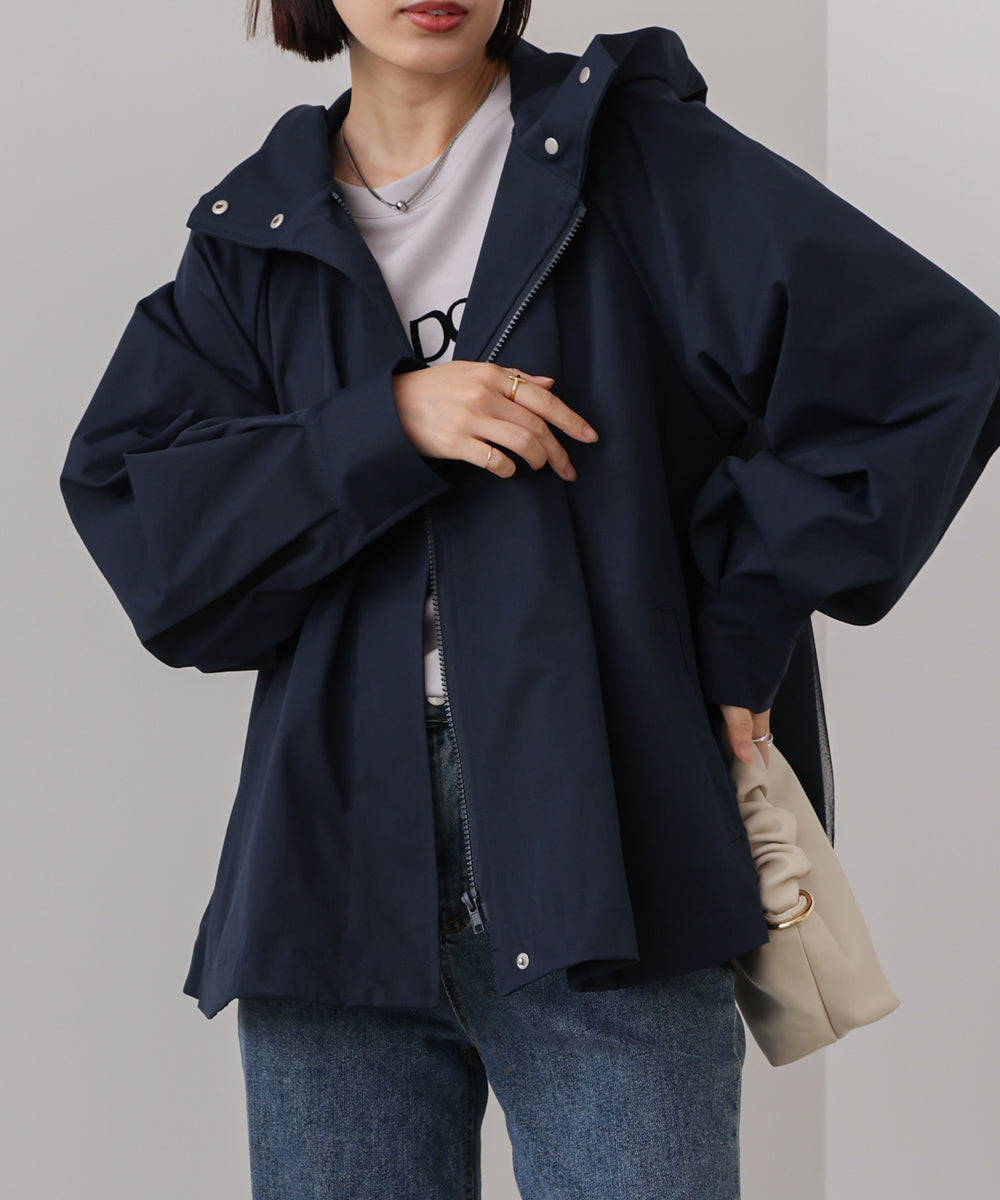 撥水加工バックチュールブルゾン