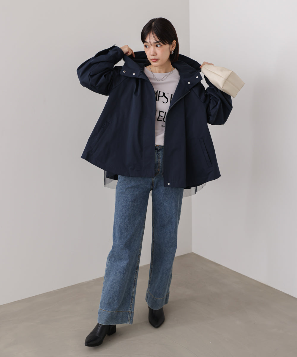 撥水加工バックチュールブルゾン