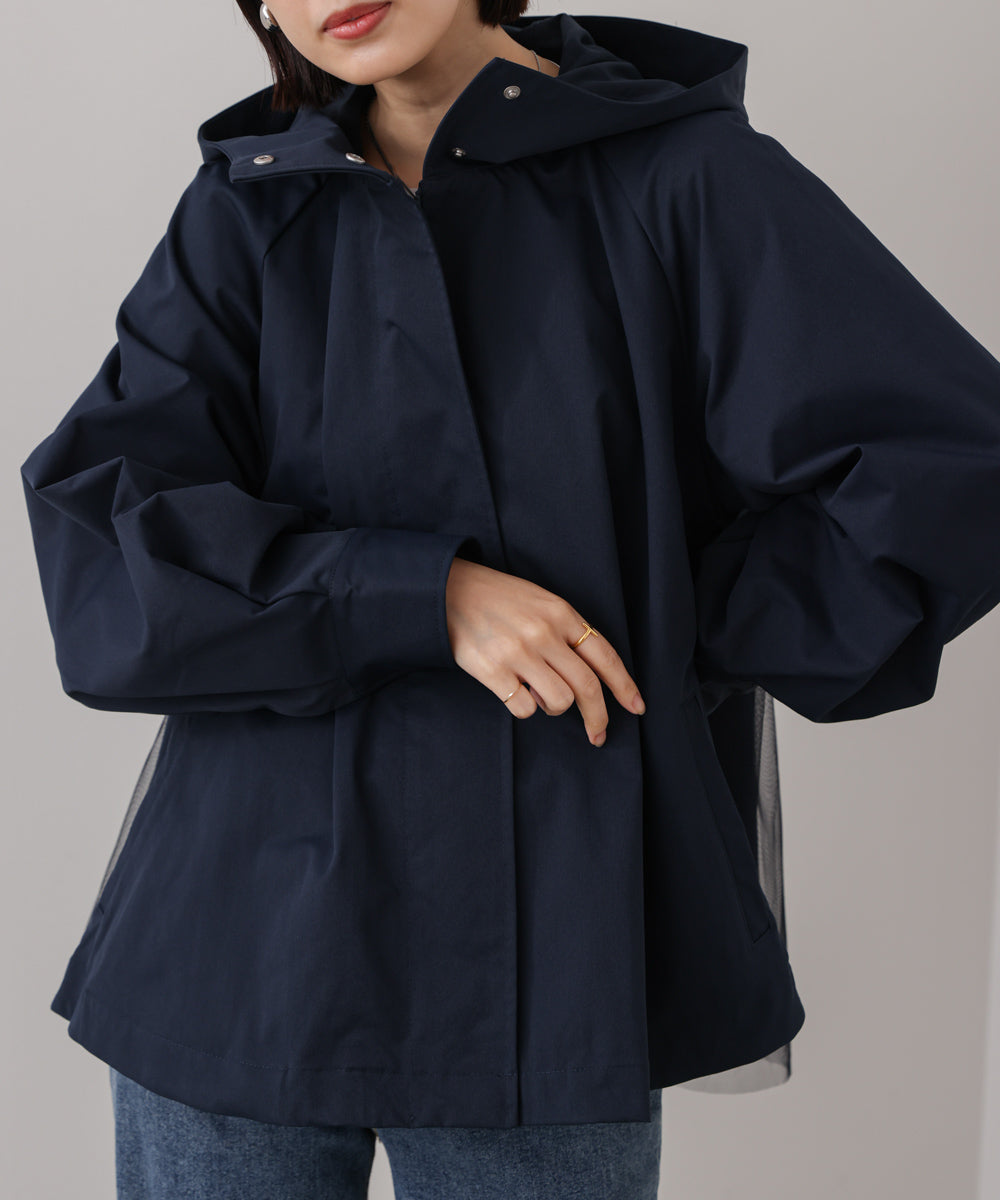 撥水加工バックチュールブルゾン