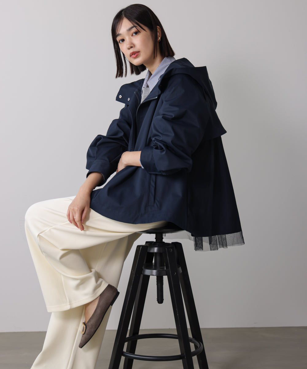 撥水加工バックチュールブルゾン