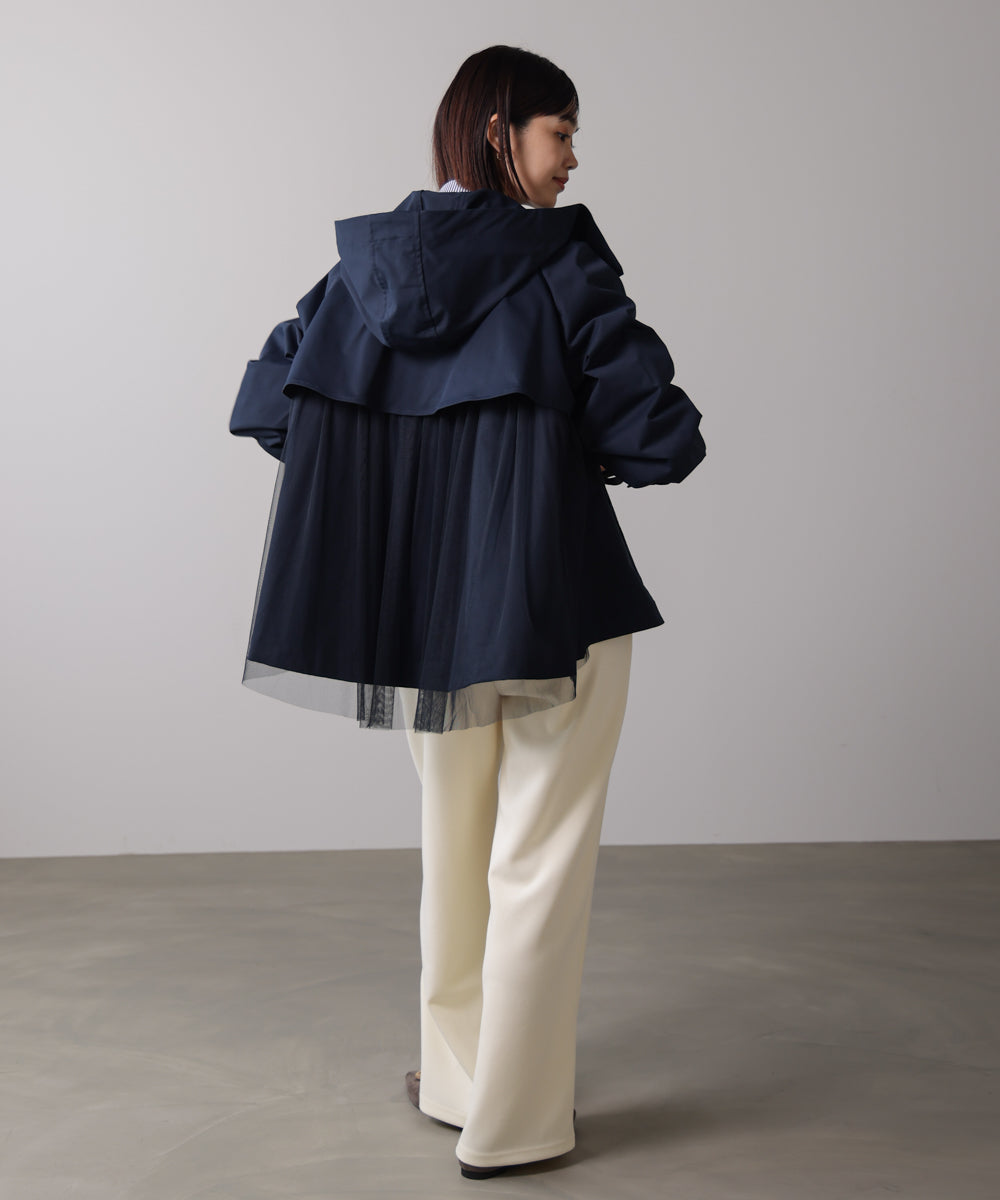 撥水加工バックチュールブルゾン