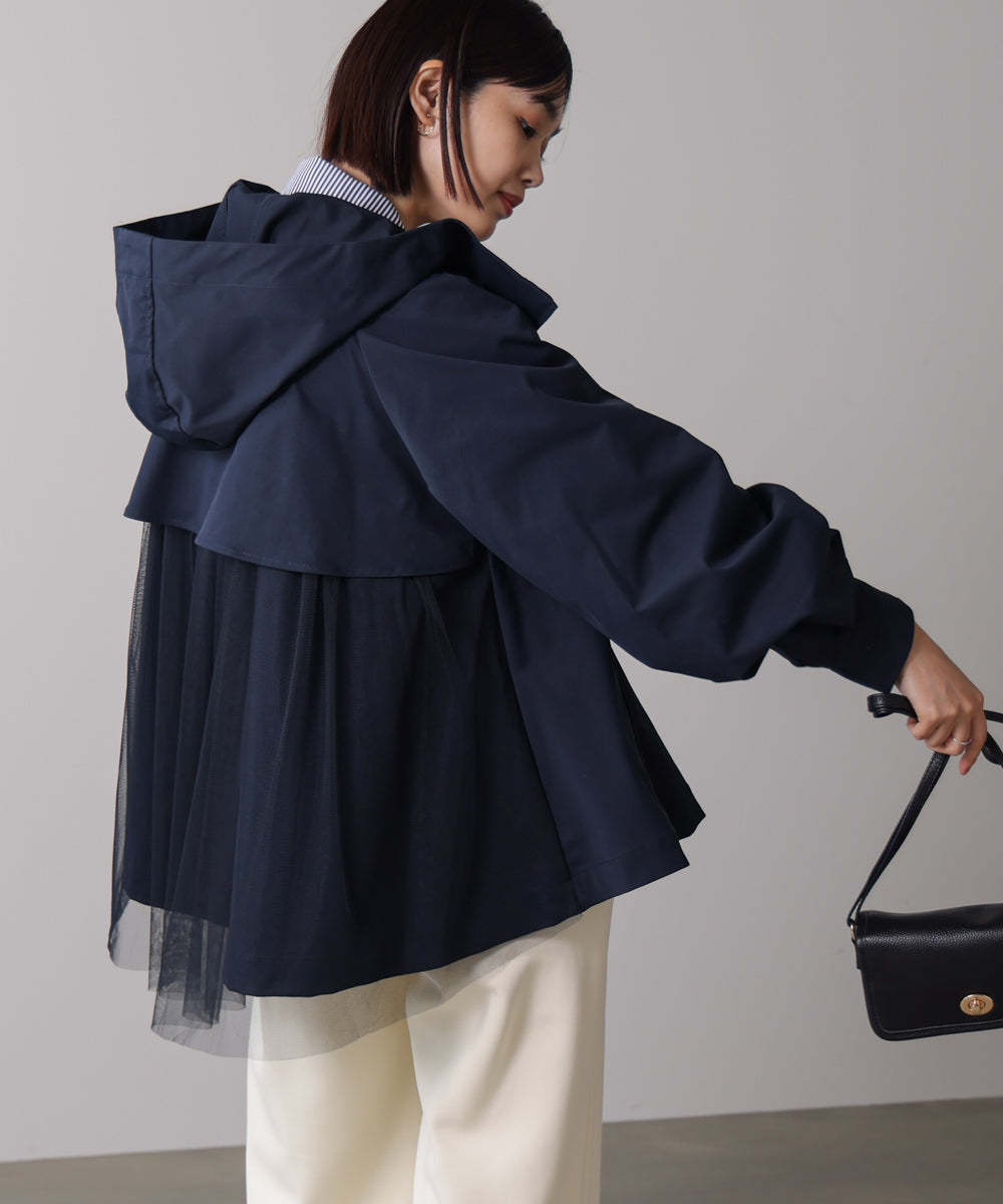 撥水加工バックチュールブルゾン