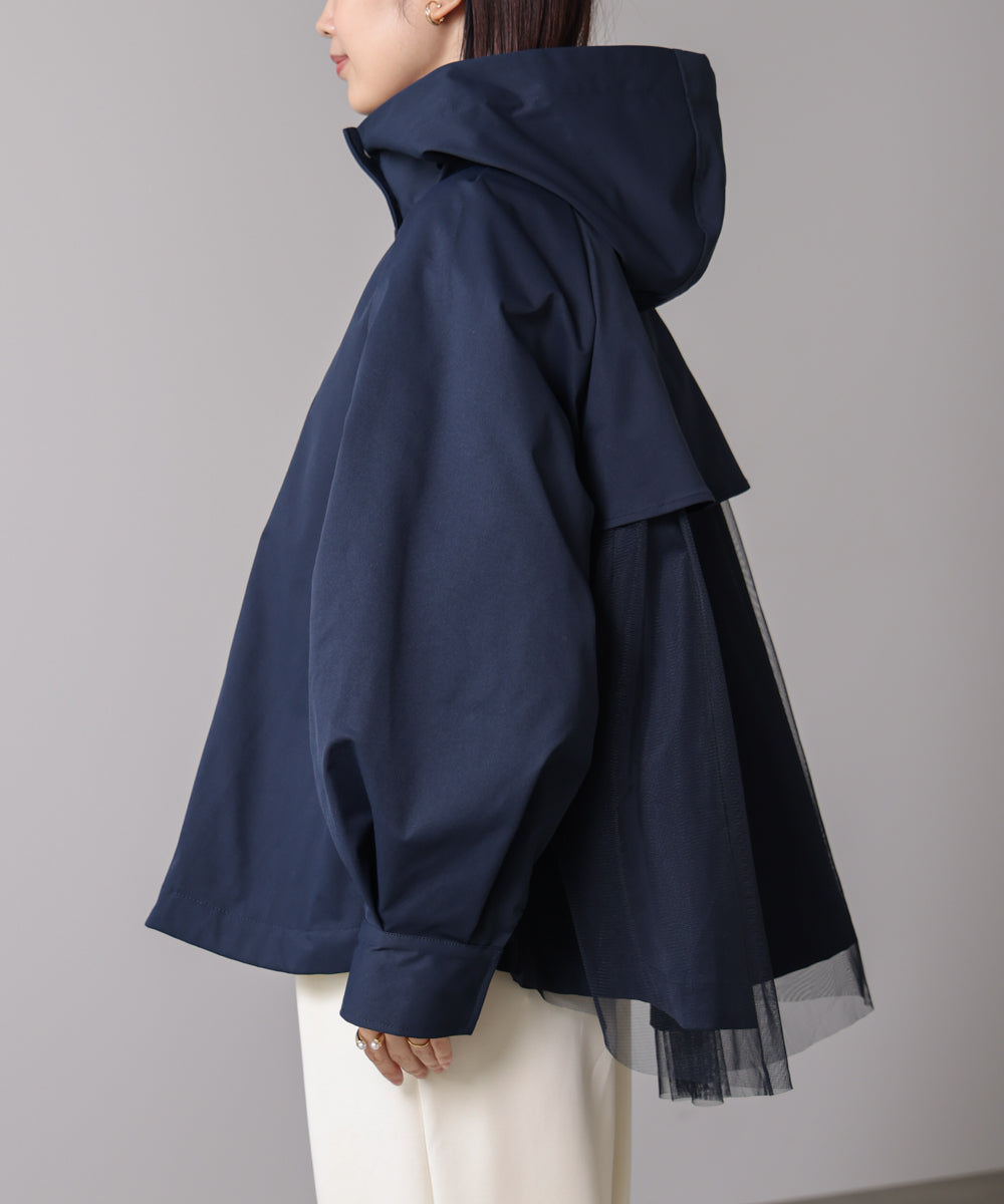 撥水加工バックチュールブルゾン