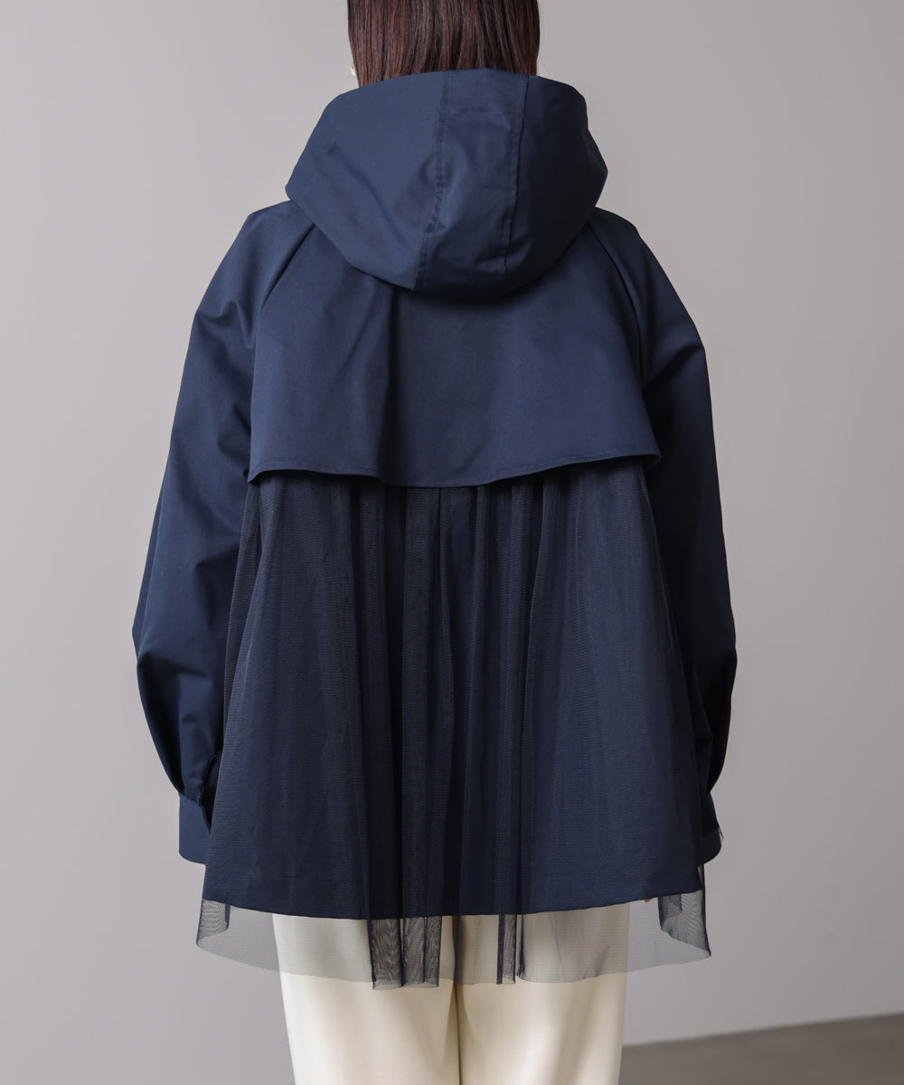 撥水加工バックチュールブルゾン