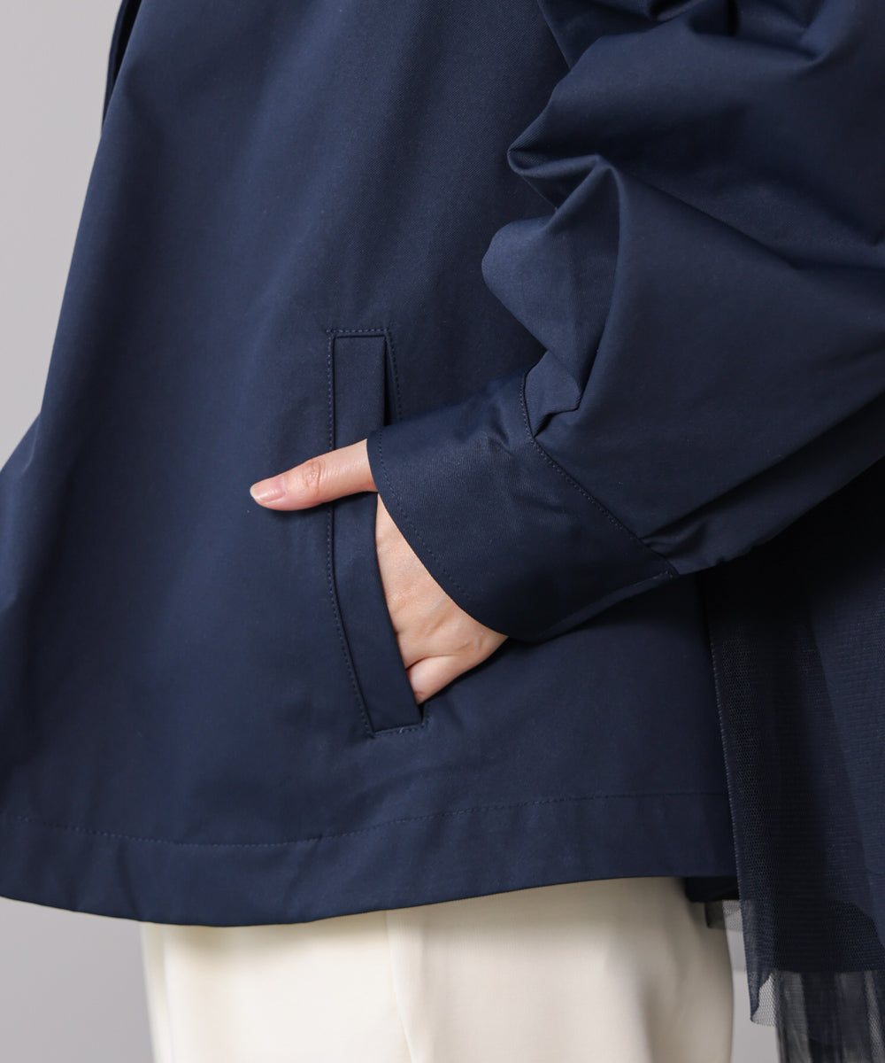 撥水加工バックチュールブルゾン