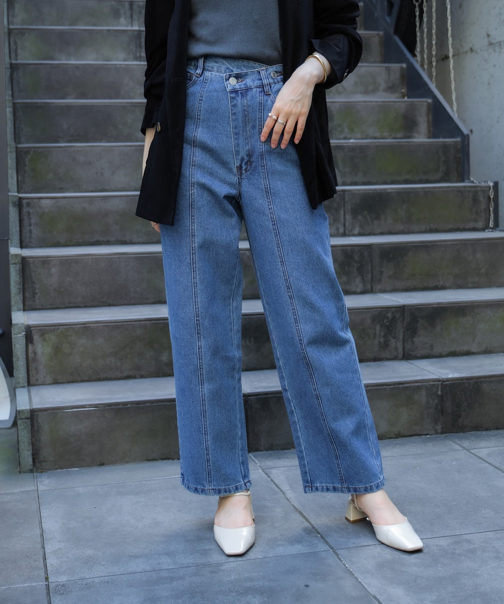 【WEB限定】デニムアシメパンツ