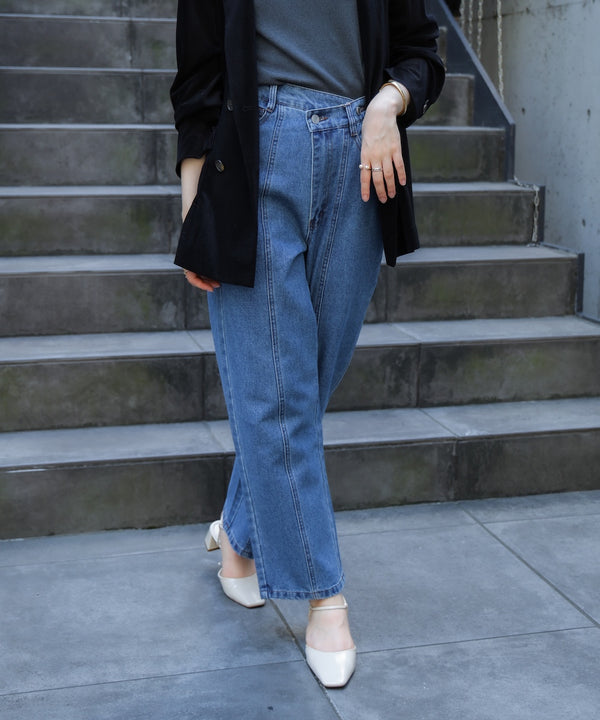 【WEB限定】デニムアシメパンツ