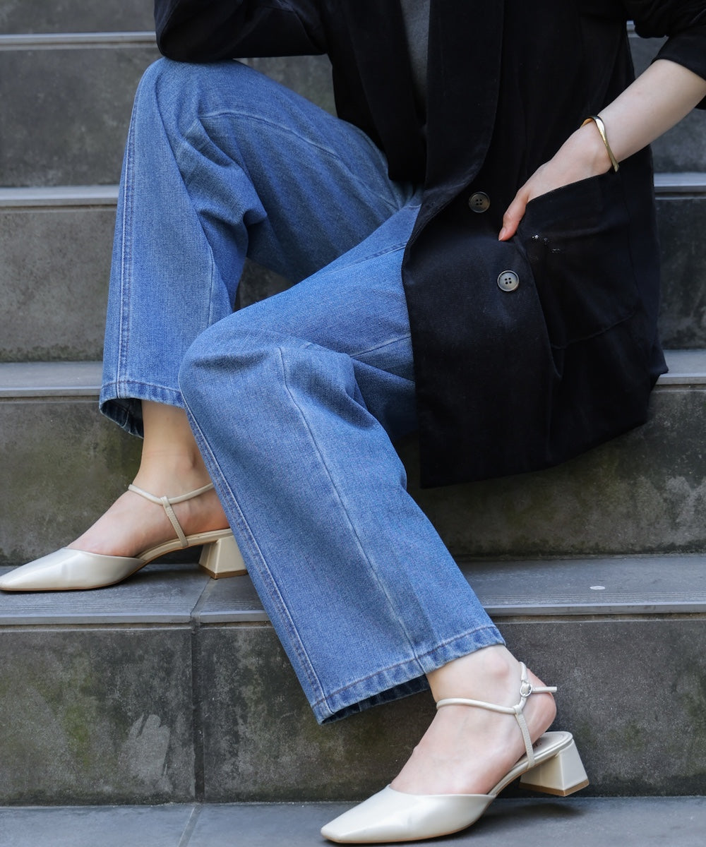 【WEB限定】デニムアシメパンツ